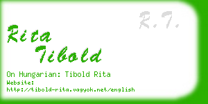 rita tibold business card